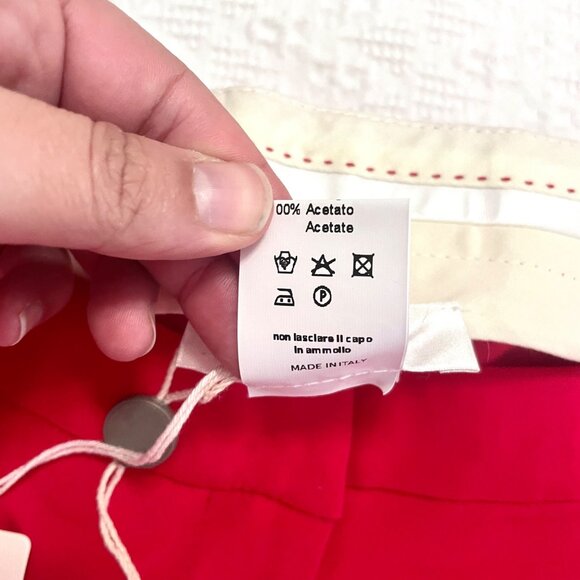 NWT JUCCA Red Fringe Wide Leg Pants Size IT 42 / US 4 – 6 - Picture 4 of 7